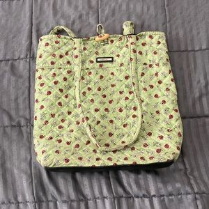 longaberger quilted lined ladybug tote